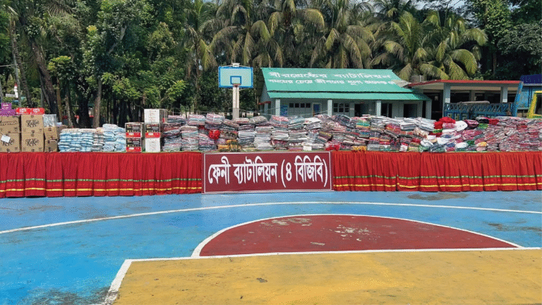 ফেনীর বিভিন্ন সীমান্তে কোটি টাকার ভারতীয় শাড়ী, পোশাক ও গরু জব্দ করেছে বিজিবি